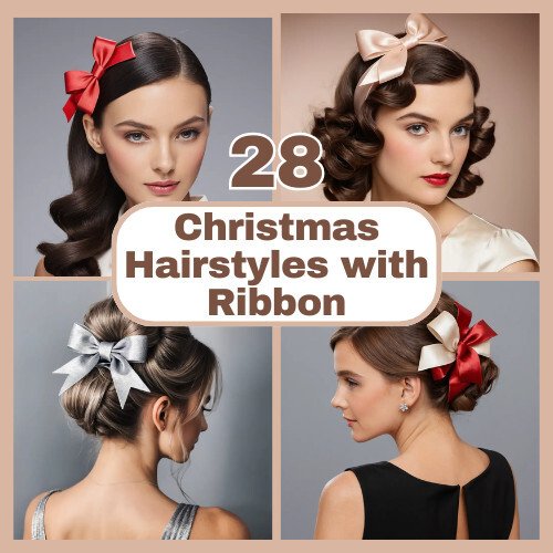 28 Stunning Christmas Hairstyles with Ribbon