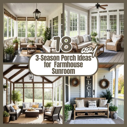 18 Cozy and Charming 3-Season Porch Ideas for a Farmhouse Sunroom