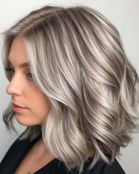 Ash Blonde with Silver Highlights