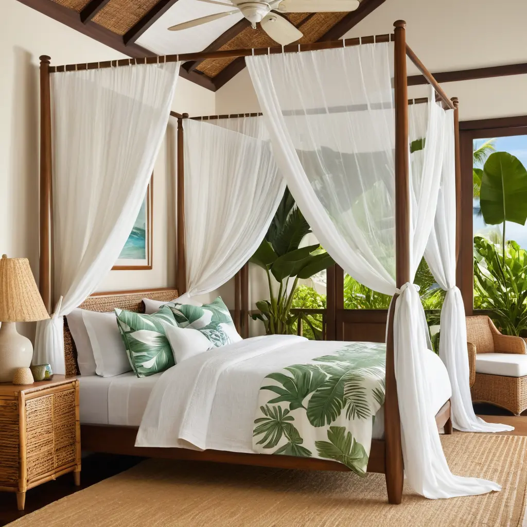 Canopy Beds with White Drapes