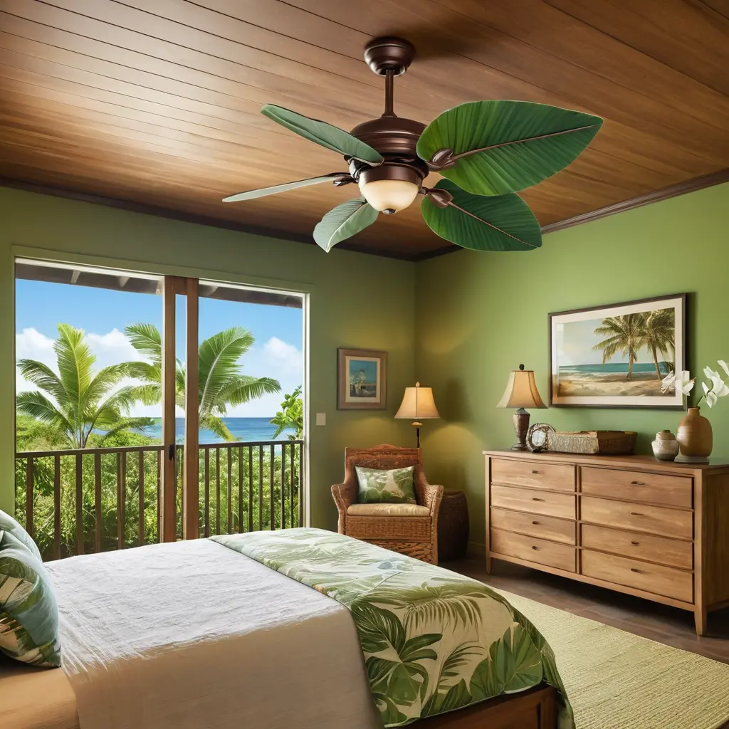 Ceiling Fans with Tropical Blades