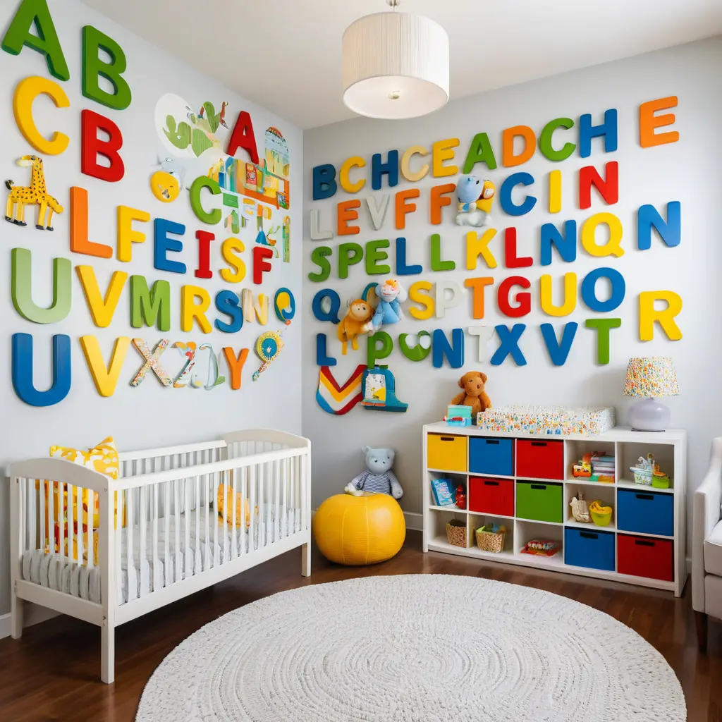 Colorful Alphabet Wall