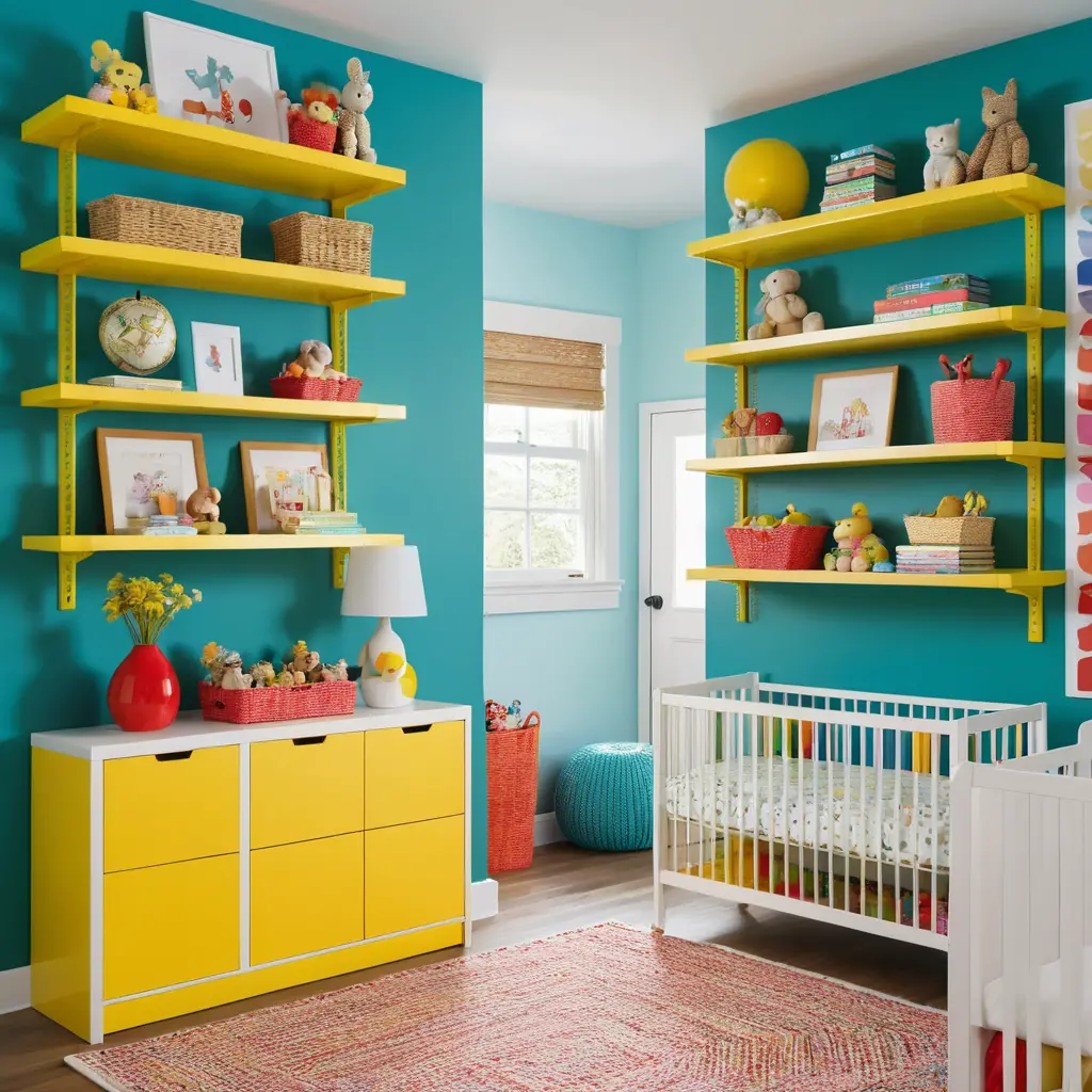 Colorful Shelving Units