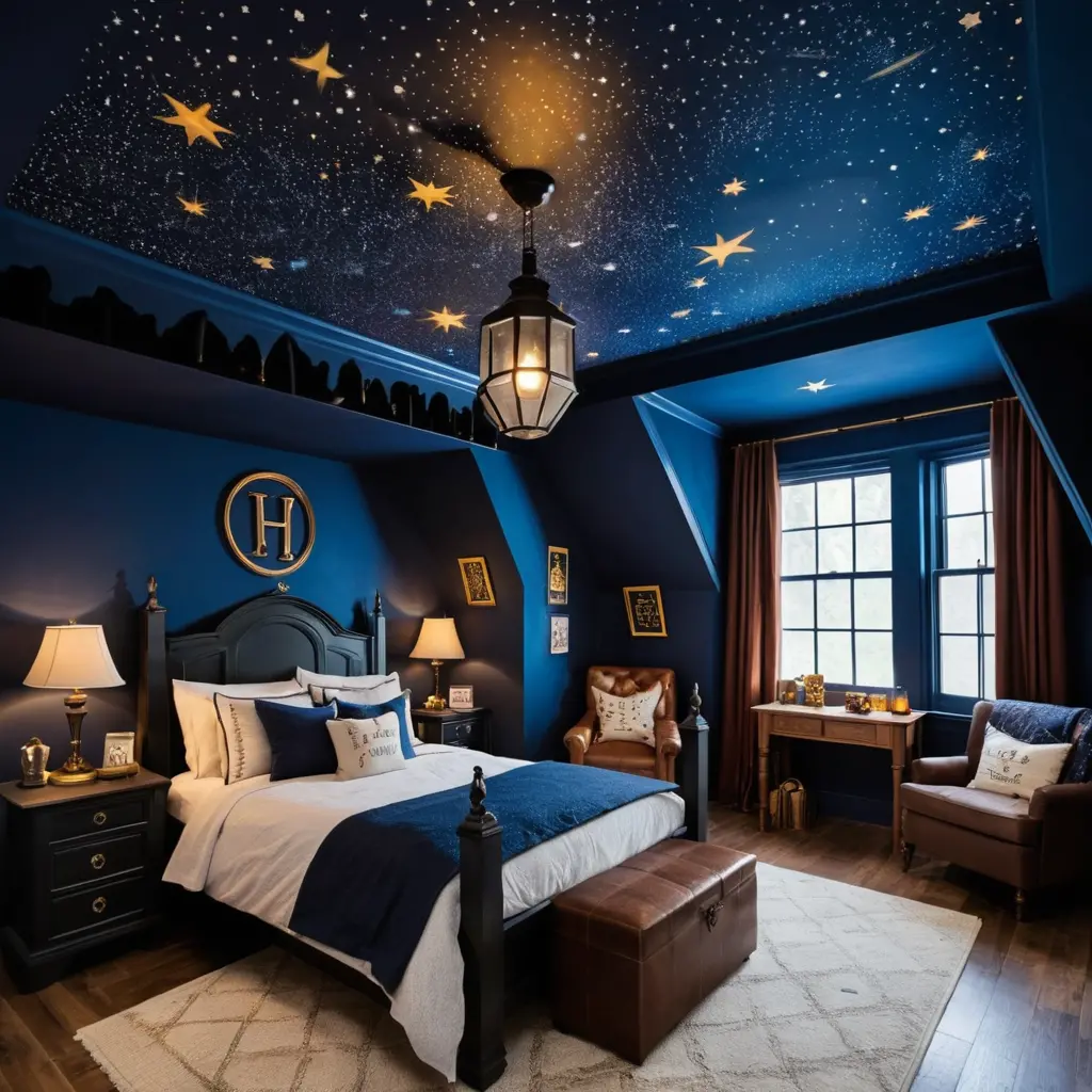 Enchanted Ceiling with Starry Effects