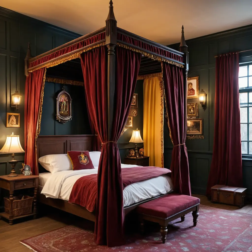 Four-Poster Bed with Curtains