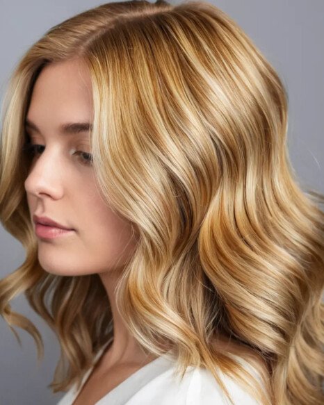 Golden Blonde Highlights