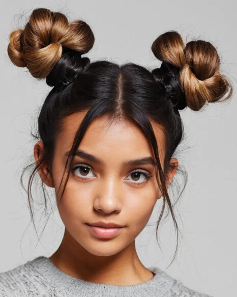 Half-Up Space Buns