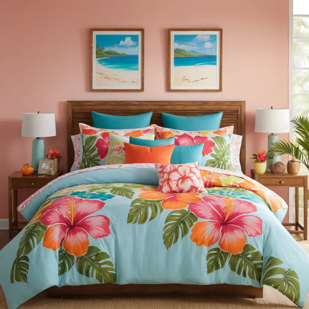 Hawaiian Floral Bedding