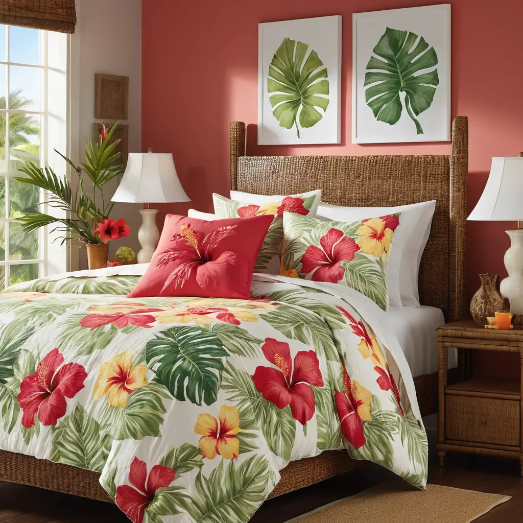 Hibiscus-Themed Pillows