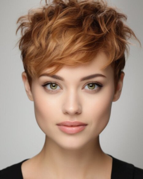 honey blonde pixie