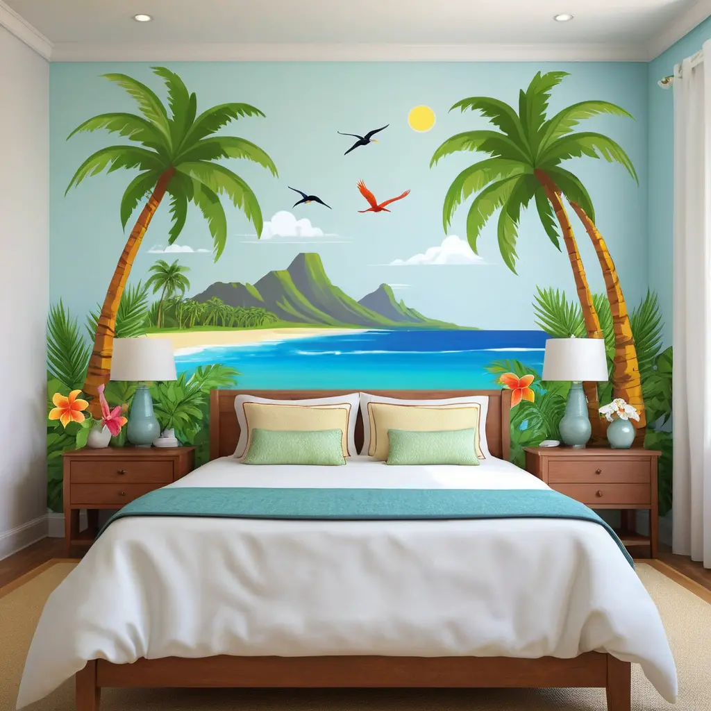 Island-Themed Wall Decals