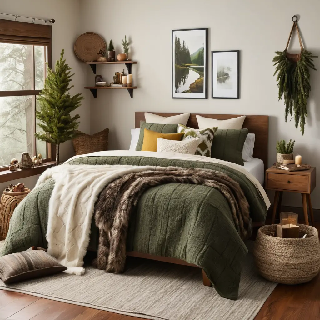 Layered Textures with Throws and Pillows