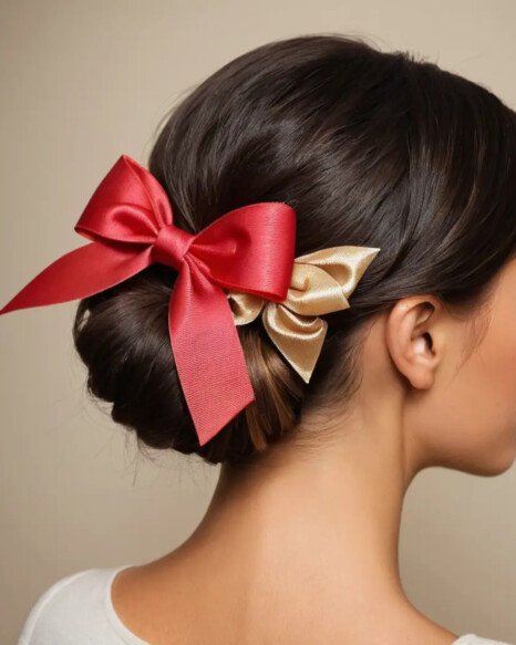 Low Side Bun with a Ribbon