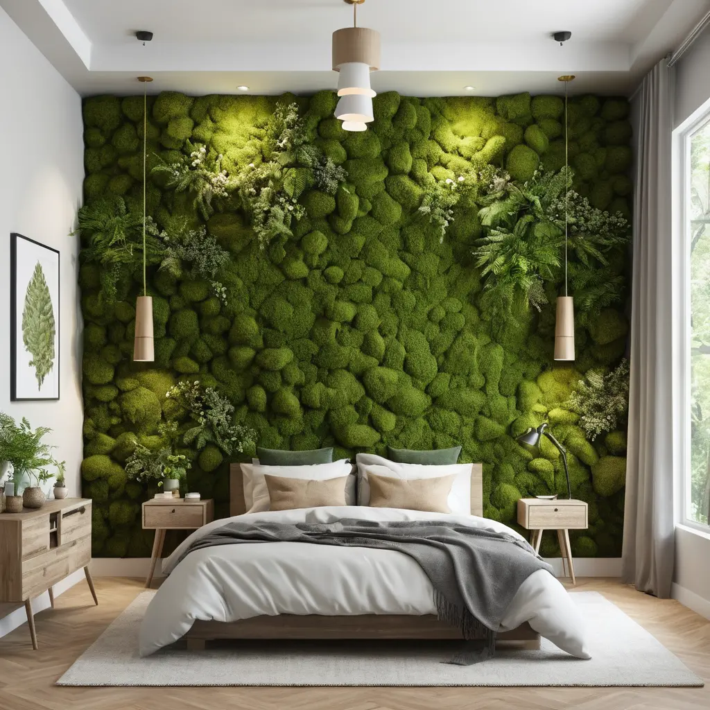 Moss Wall Panels for Greenery