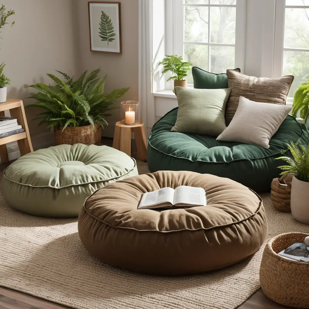 Oversized Floor Cushions for Cozy Seating