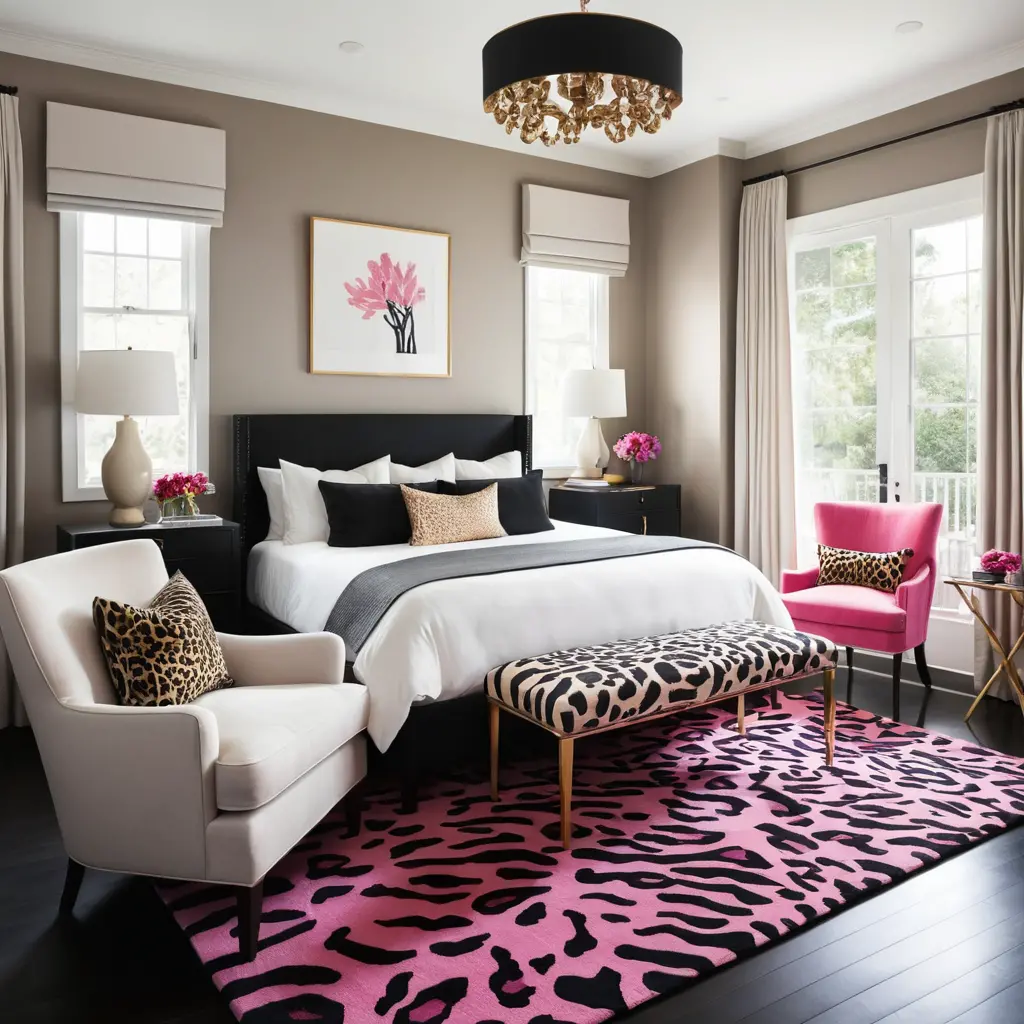 Pink Leopard Rugs