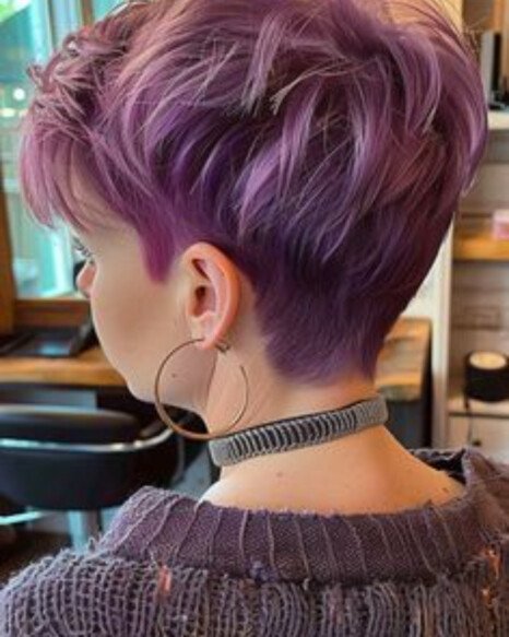 Pink and Purple Ombre Pixie