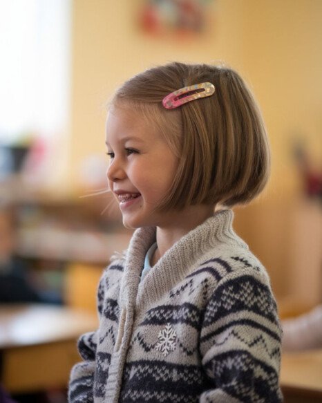 Short Hair with Hair Clips