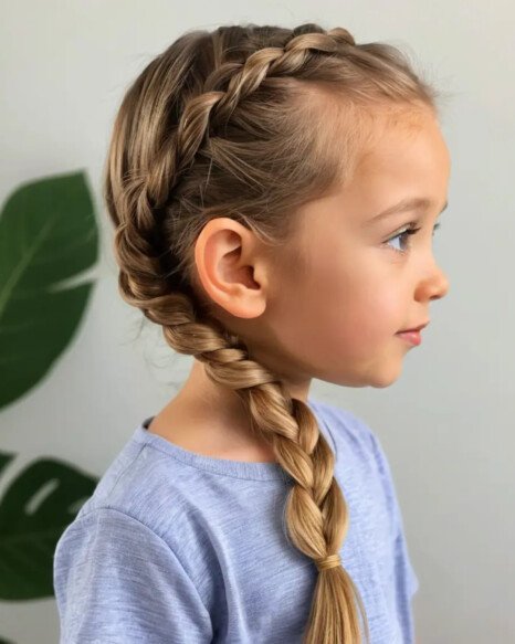 Side Braid with Loose Hair