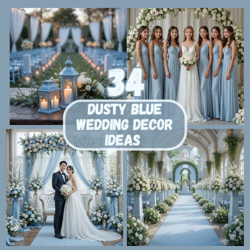 34 Dusty Blue Wedding Decor Ideas