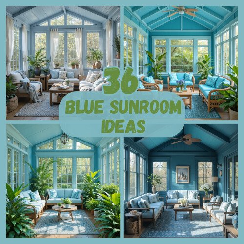 36 Blue Sunroom Ideas