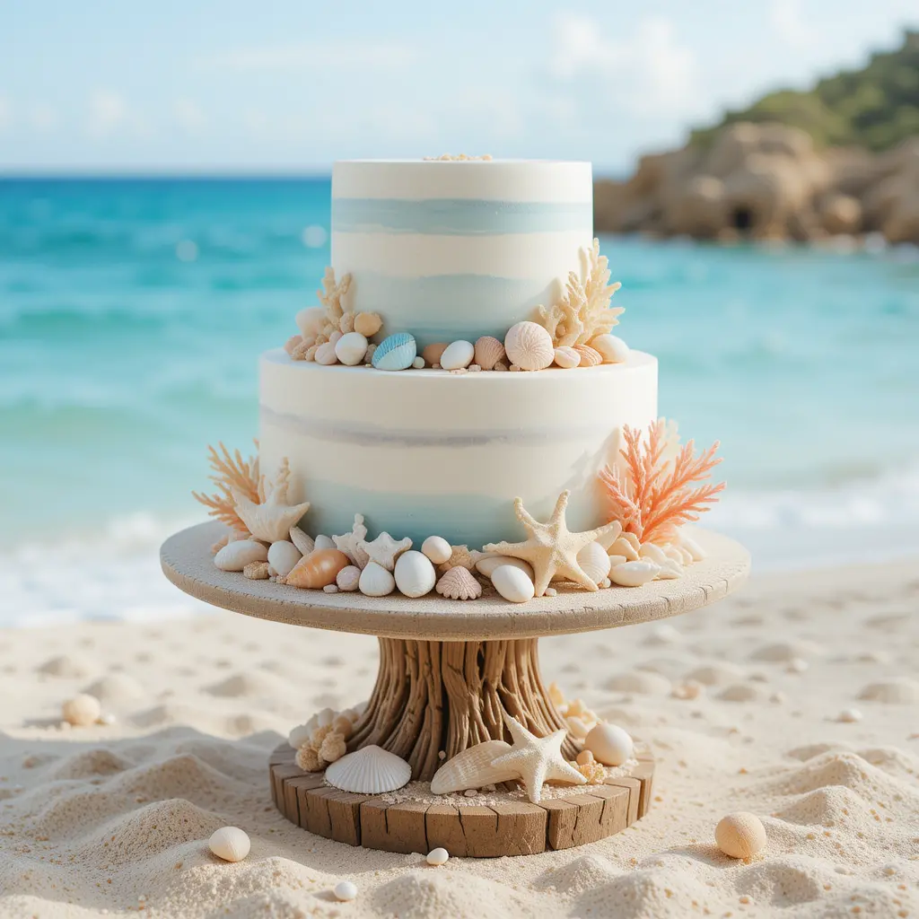 Beach Themed Cake Stand