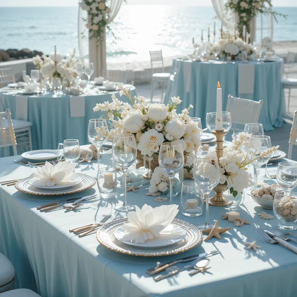 Beach-Themed Table Settings