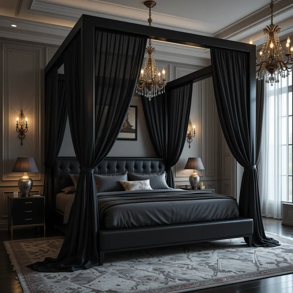 Black Canopy Bed