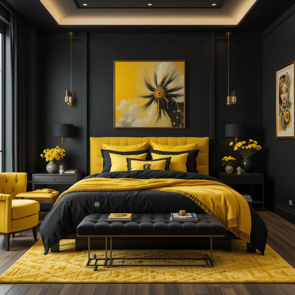 Black and Yellow Accents