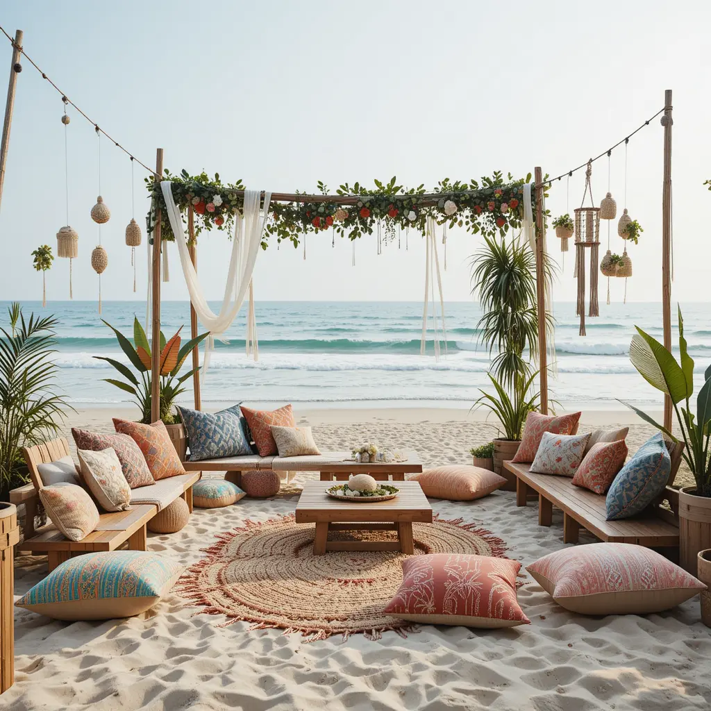 Bohemian Lounge Area with Pillows