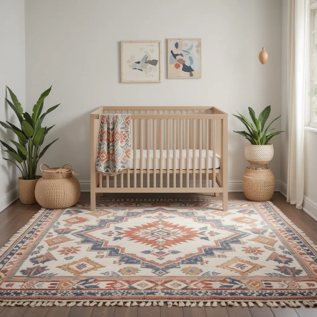 Boho-Inspired Nursery Rug