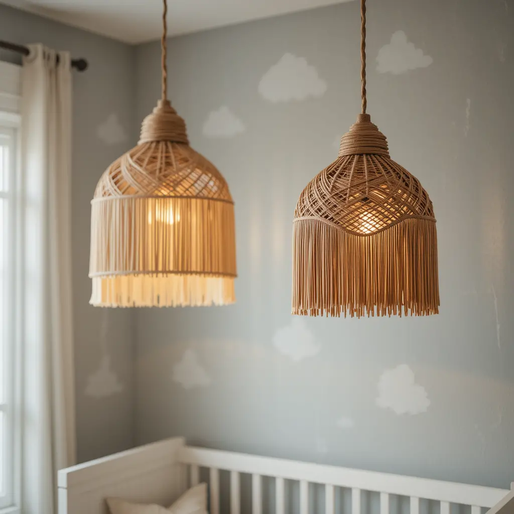 Boho Lighting with Fringe Shades