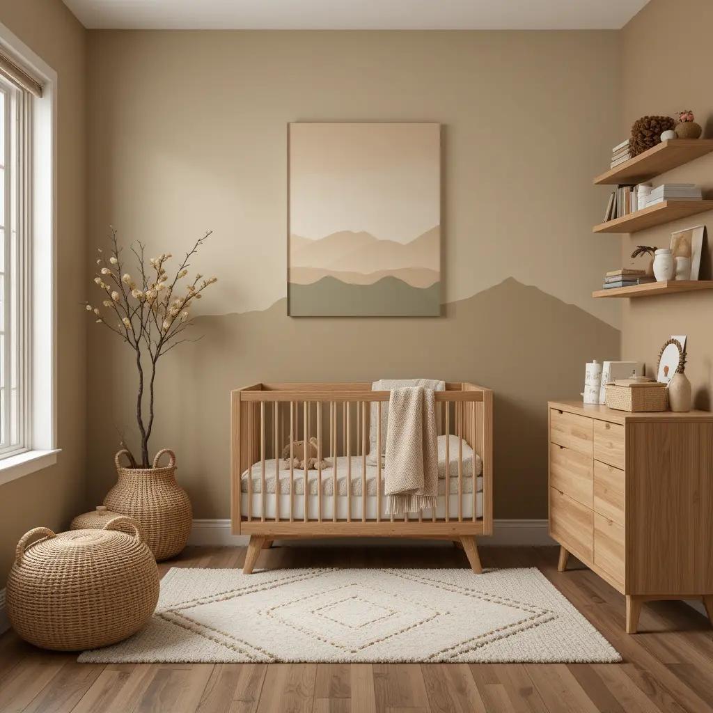 Earthy Tones with Natural Wood Accents