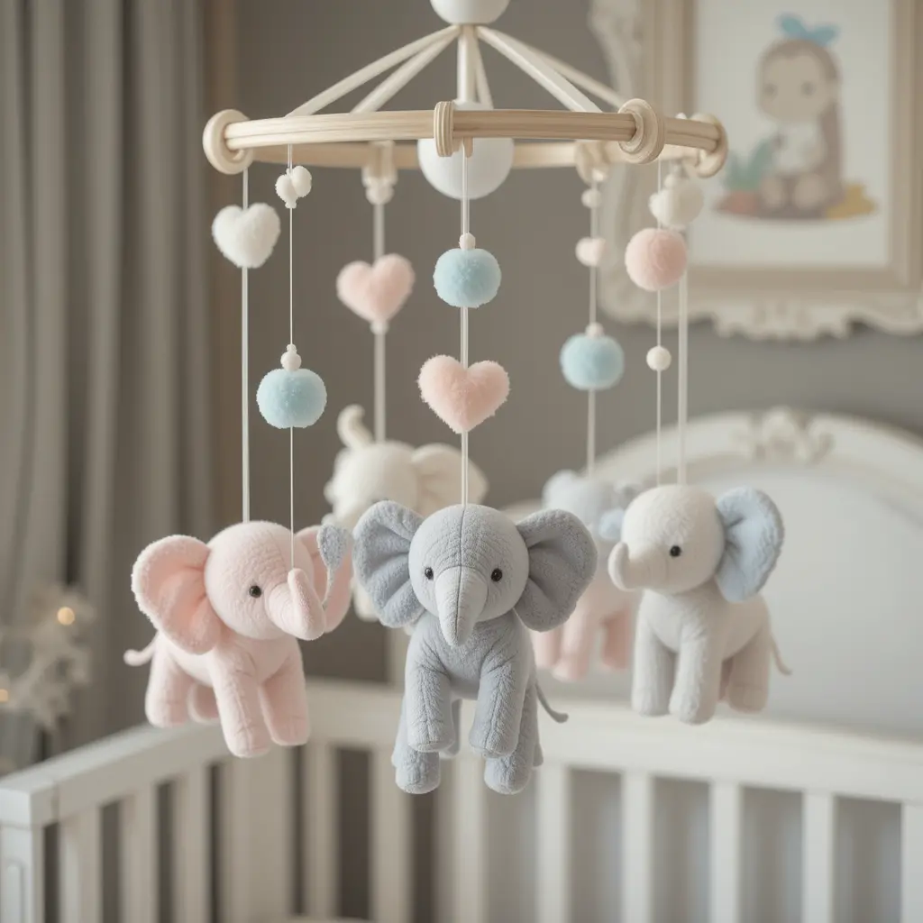 Elephant Baby Mobile with Music