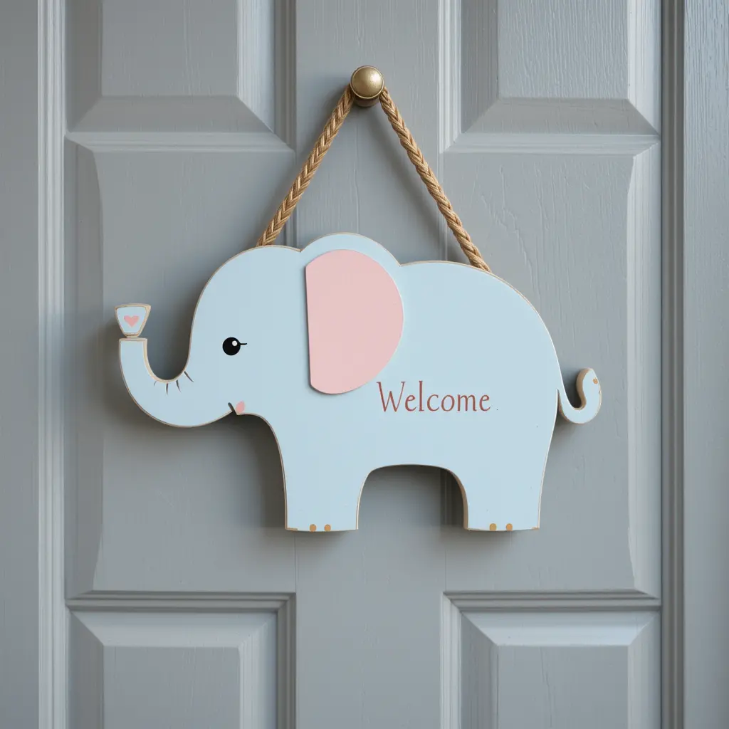 Elephant Door Sign