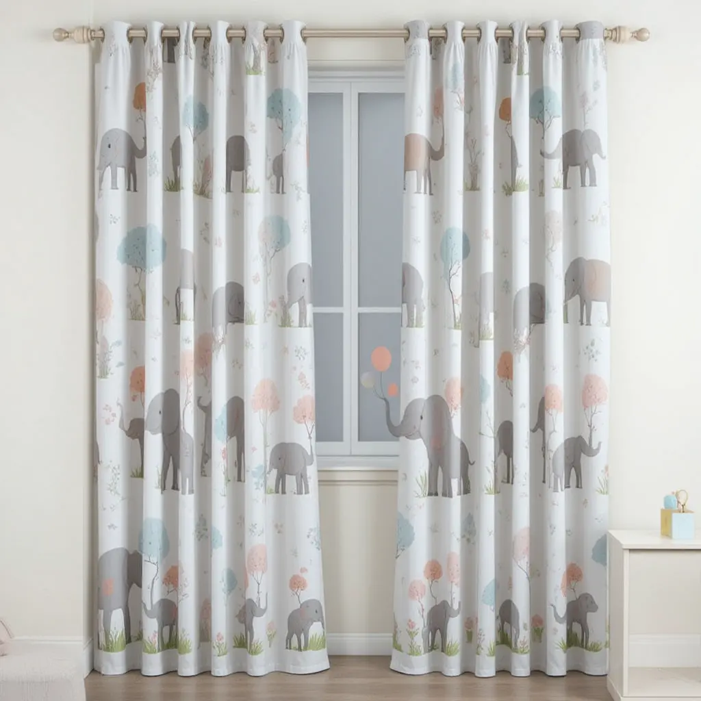 Elephant-Themed Curtains