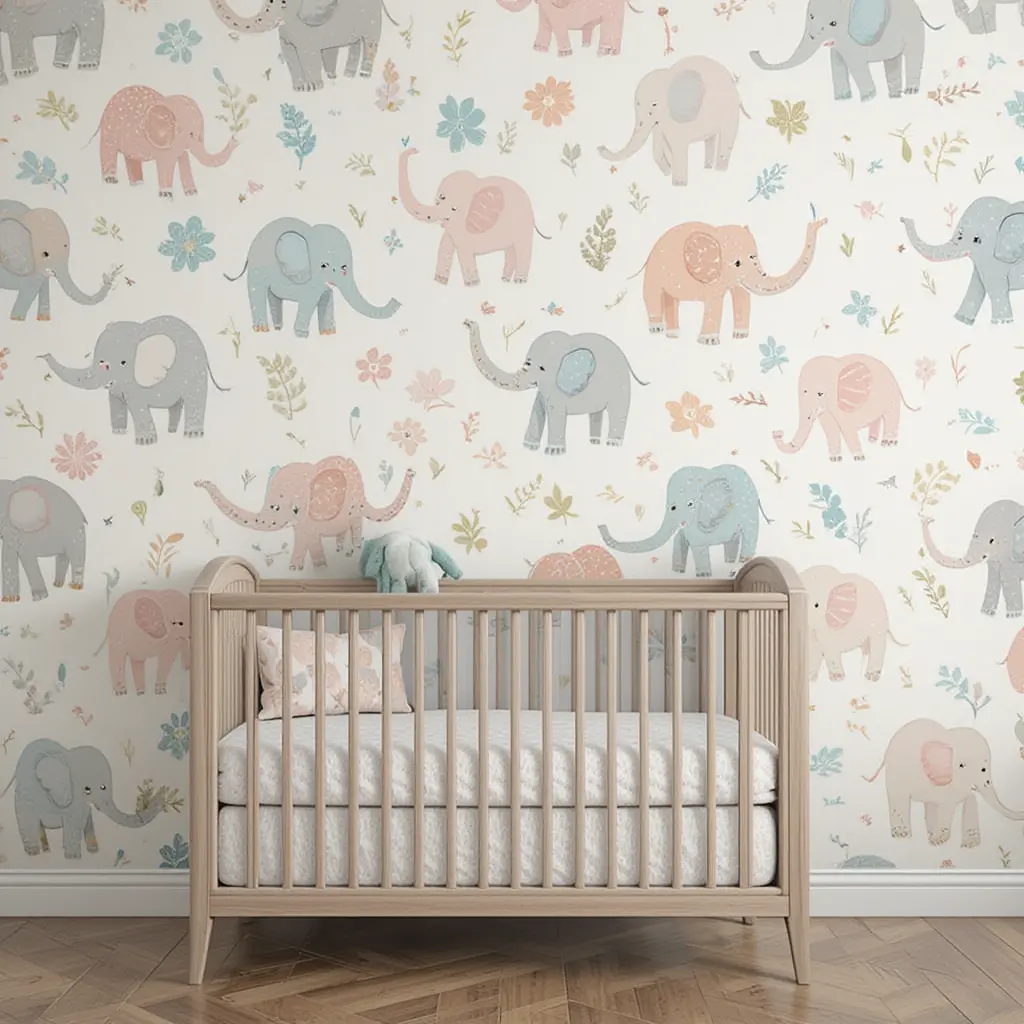 Elephant-Themed Wallpaper