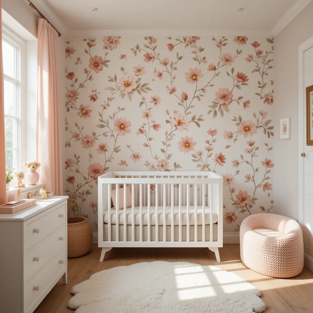 Floral Wallpaper Accent