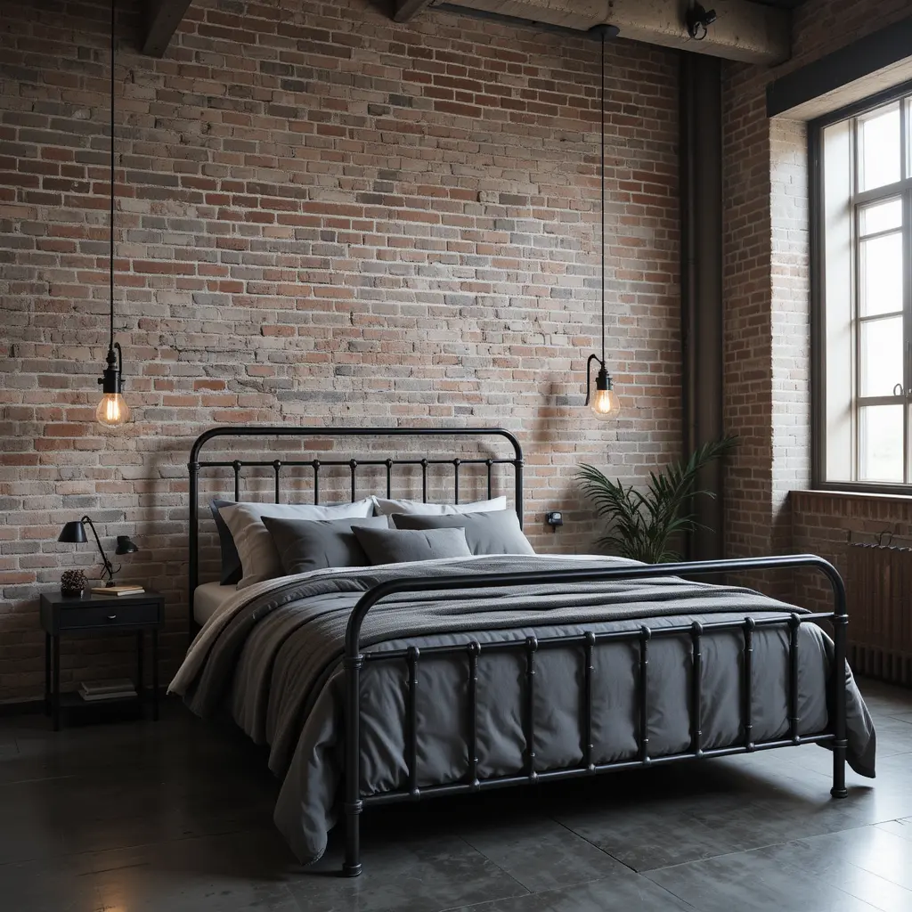 Industrial Black Bedroom