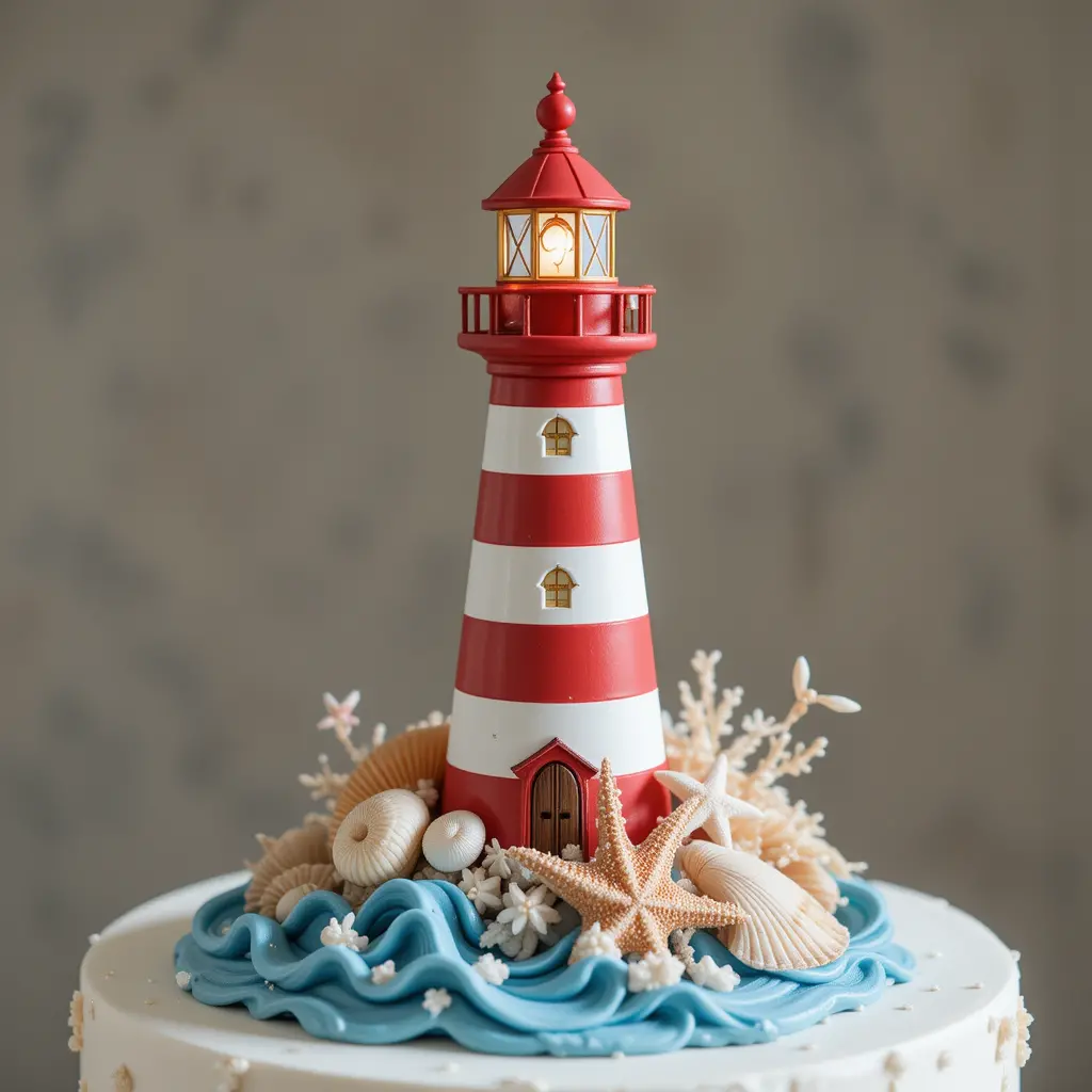 Lighthouse Wedding Cake Topper