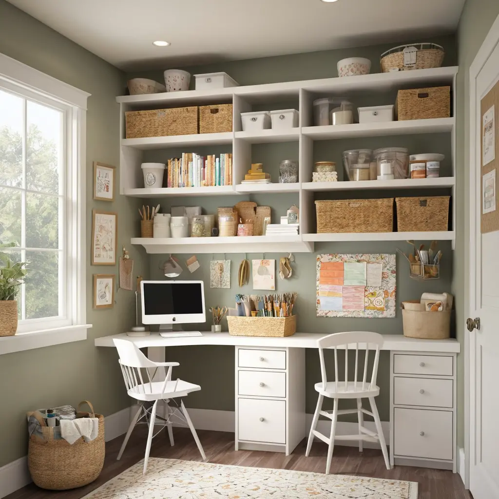 Make It a Crafting Corner with Shelves and Storage