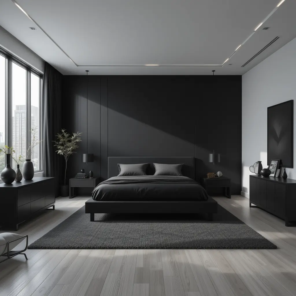 Minimalist Black Bedroom