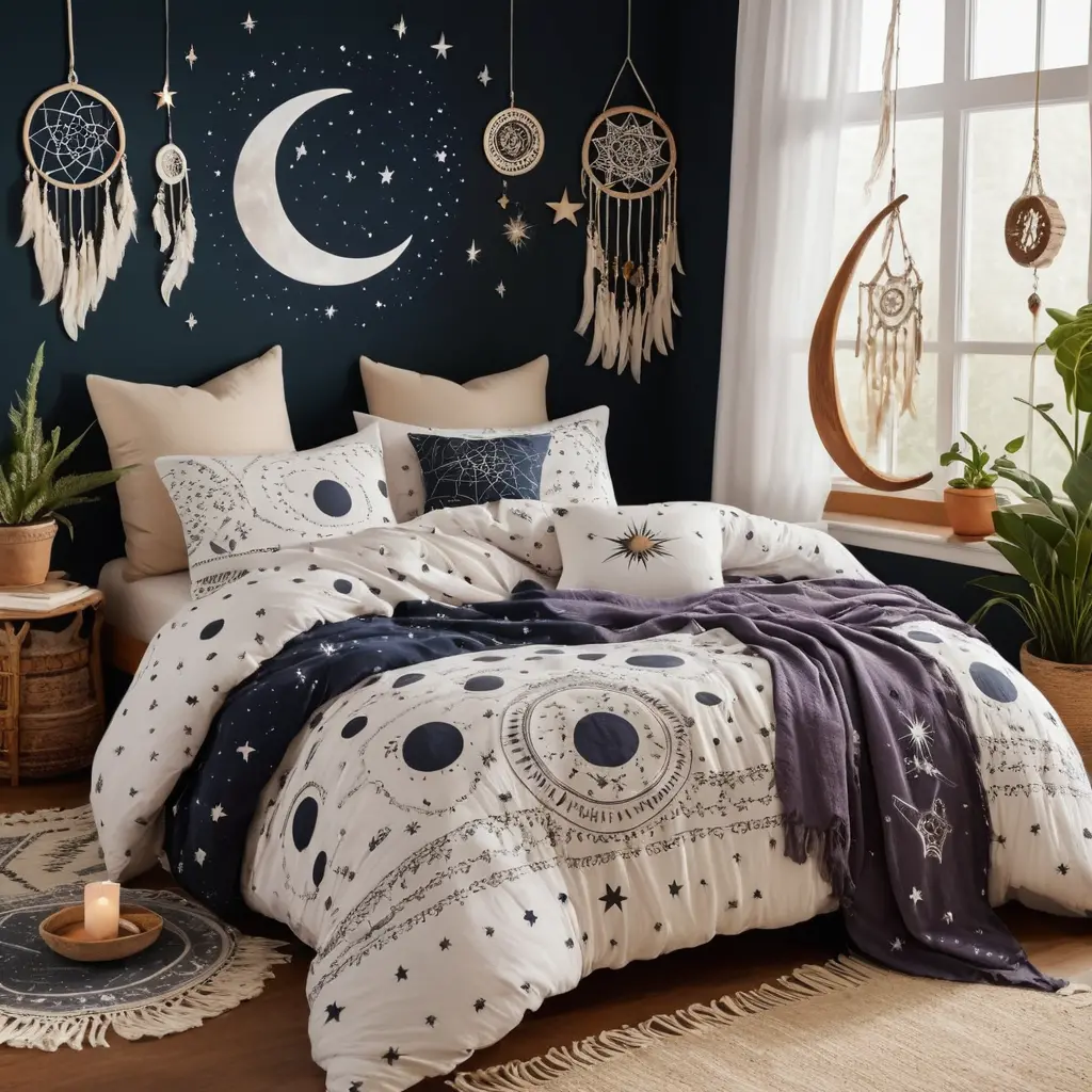 Moon and Star Bedding