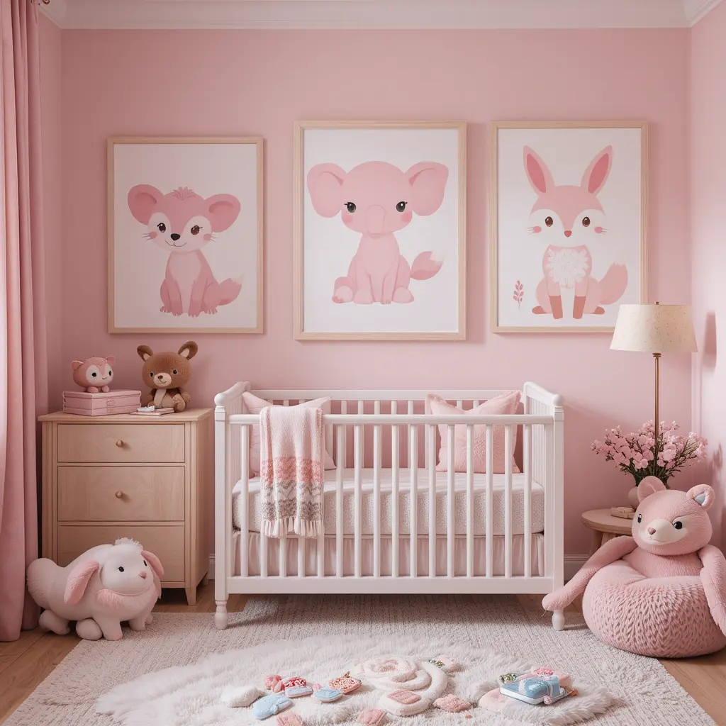 Pink Animal Wall Art