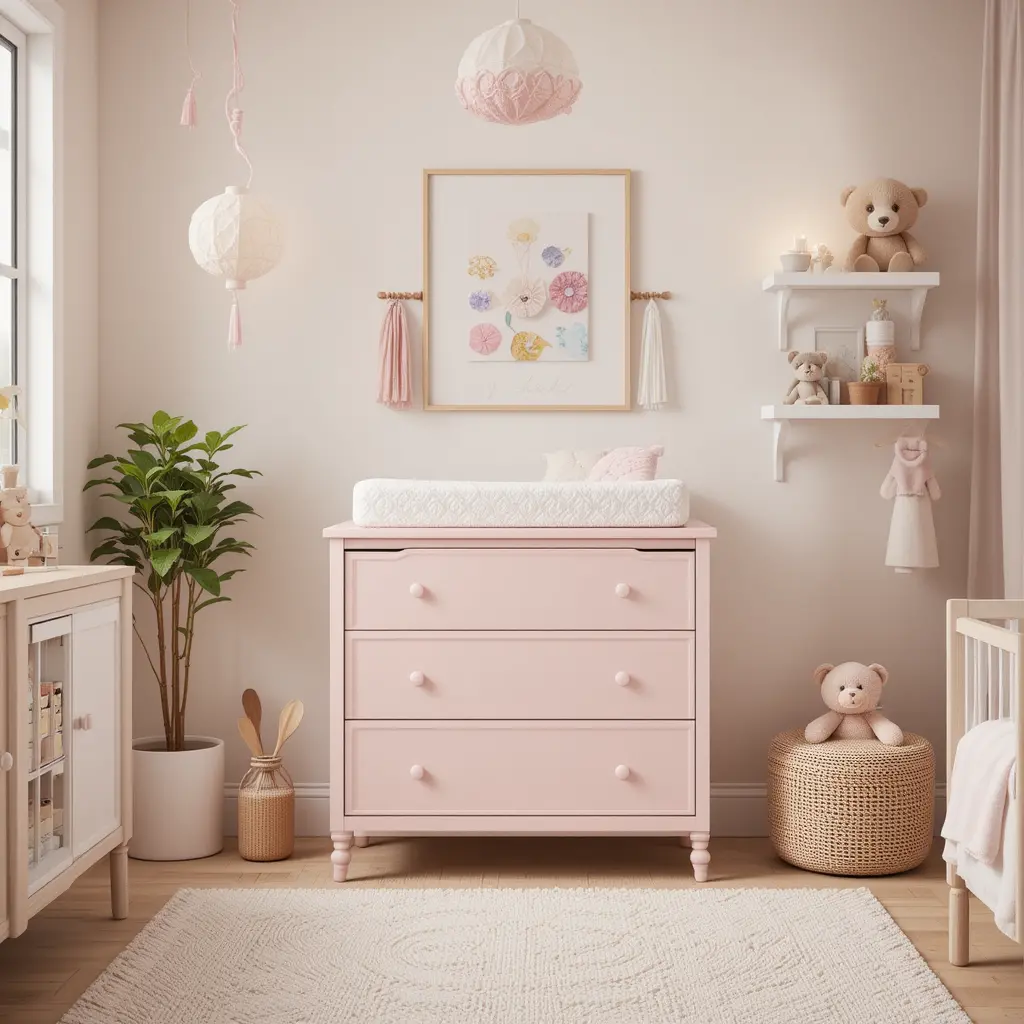 Pink Changing Table