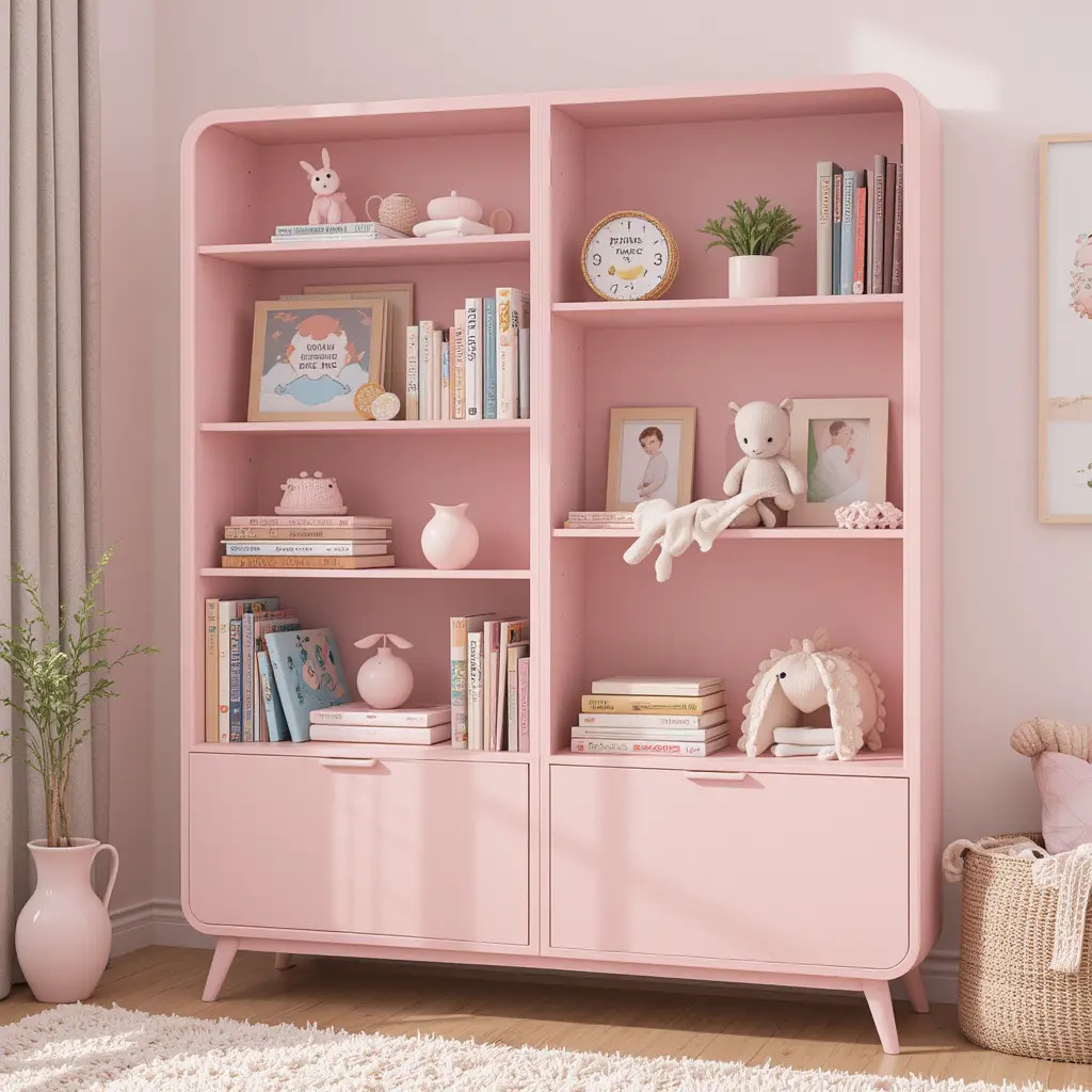 Pink Nursery Book Shelf