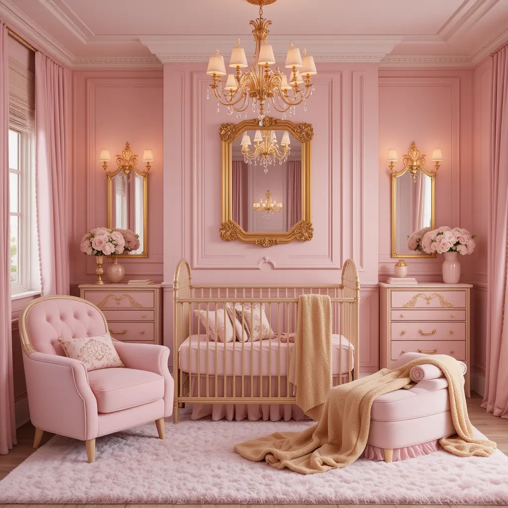 Pink and Gold Accents