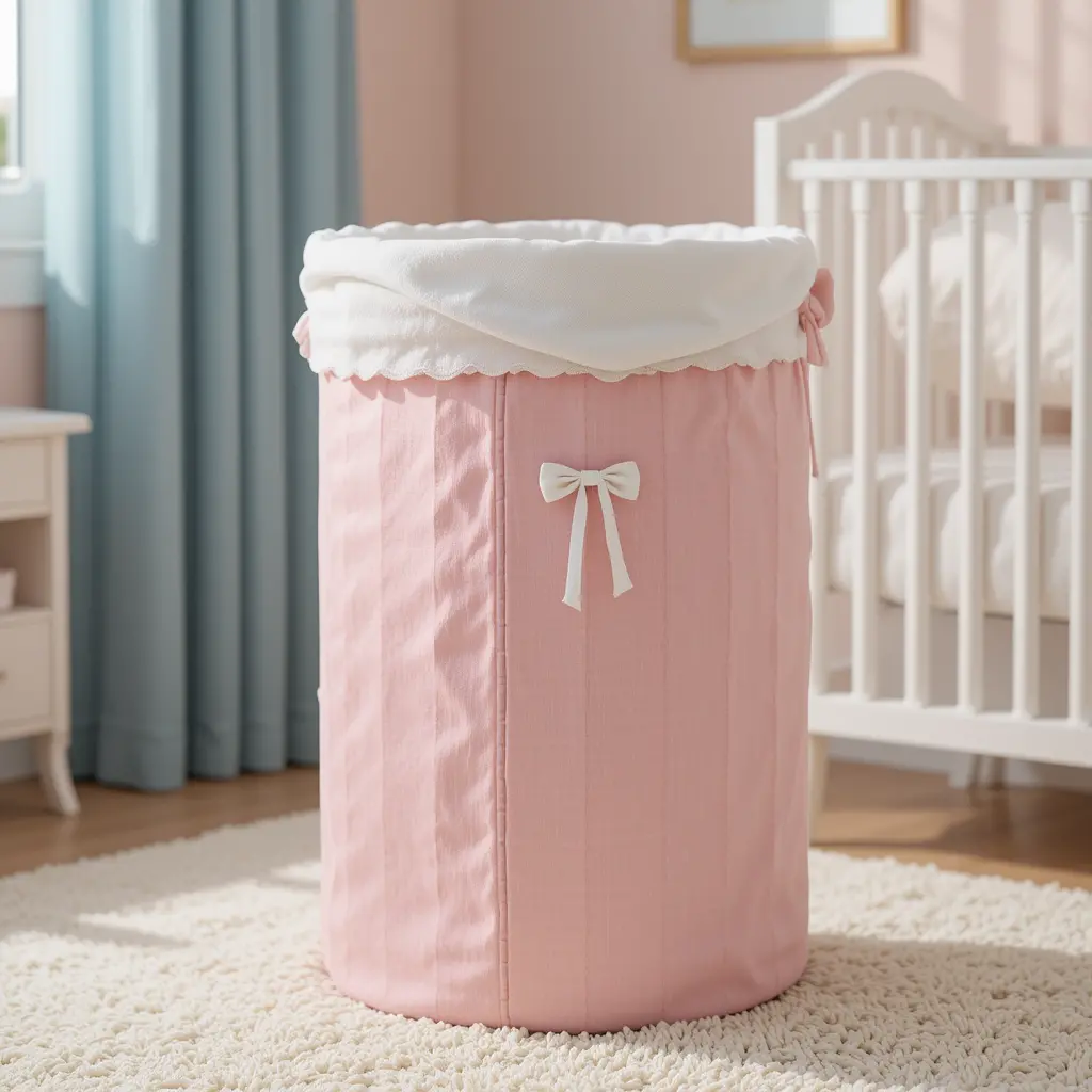 Pink and White Hamper