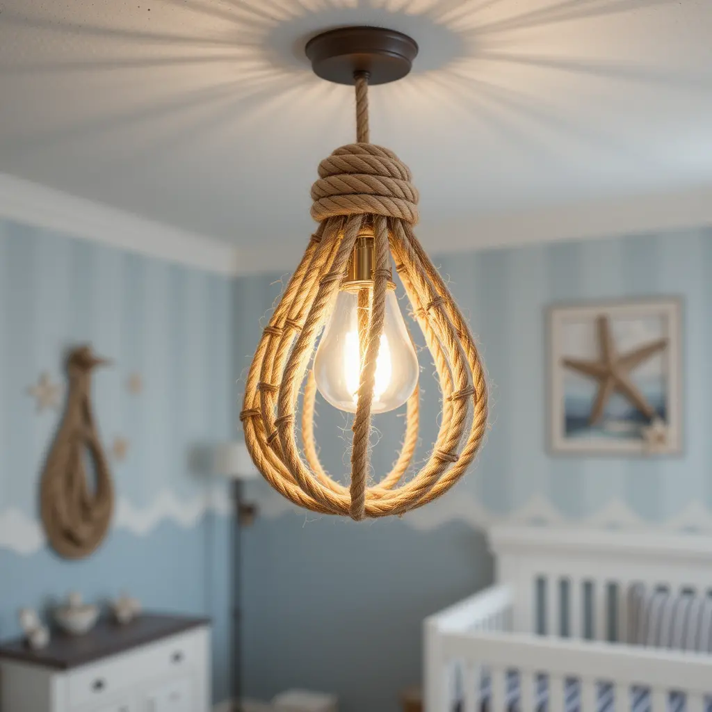 Rope-Wrapped Light Fixtures