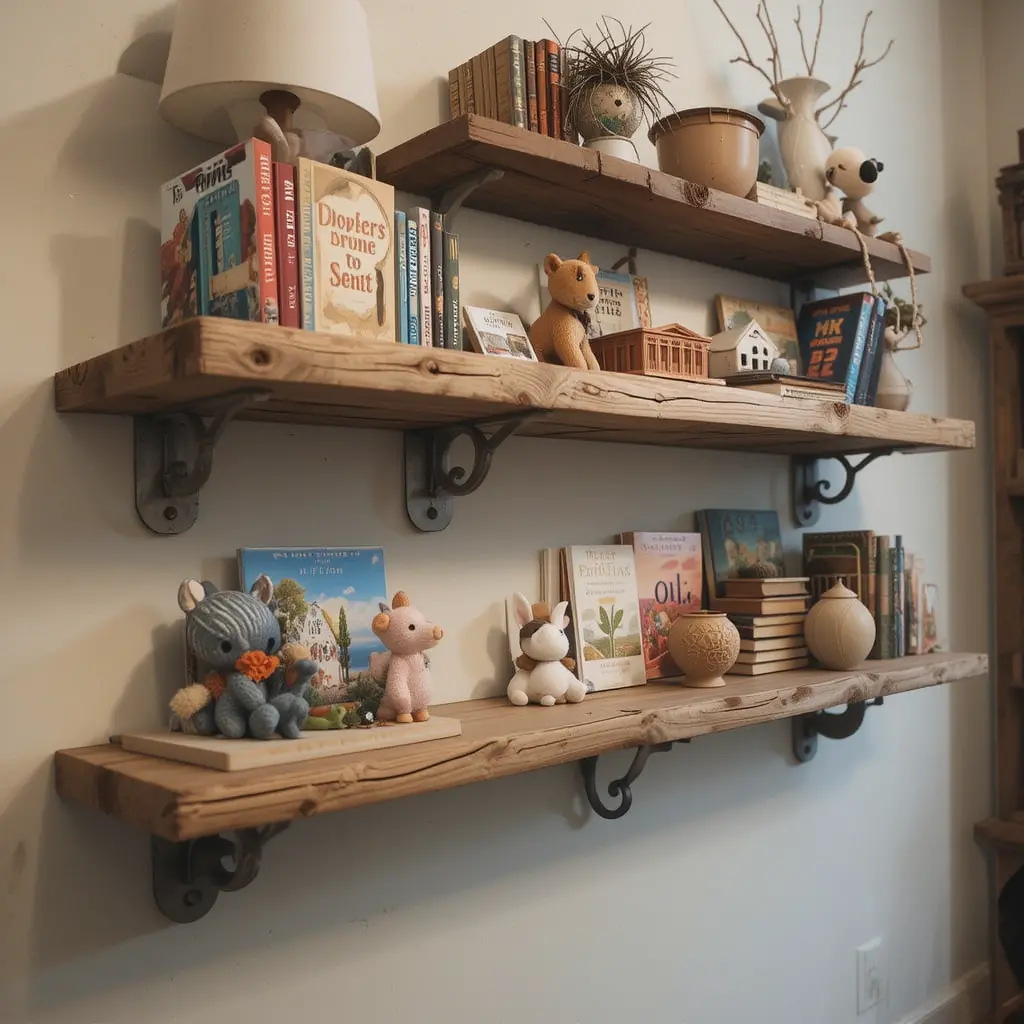 Rustic Wooden Shelves